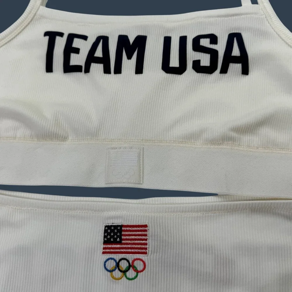 SKIMS Soft Lounge Bralette +‎ Boy Short Set Team USA White 4X - Picture 6 of 11